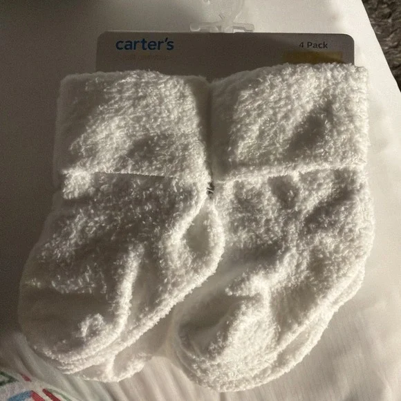 Carter's Just One You baby Chenille Socks in white 4-pack Size 3-12 months