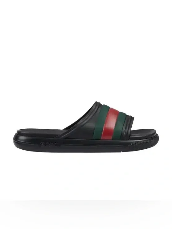 Gucci men’s web slides black 6