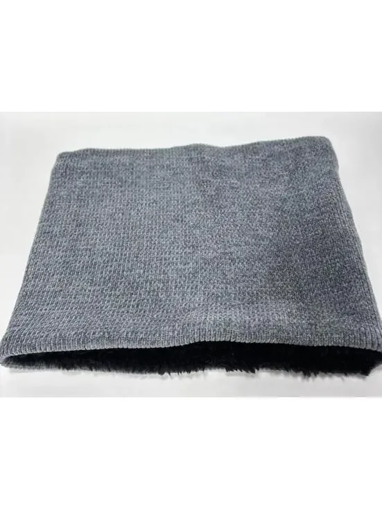 Grey Winter Fleece Neck Warmer Thick Knit Windproof Gaiter Unisex New