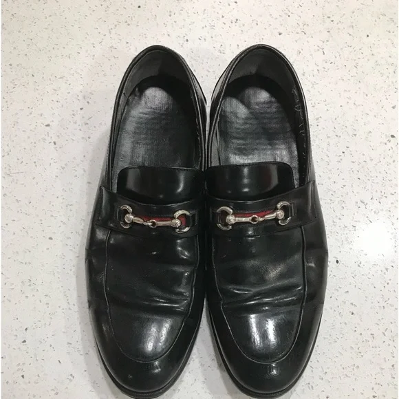 Gucci Black Horse-bit Loafers Gucci Size 10.5 VINTAGE  PAIR WITH JEANS