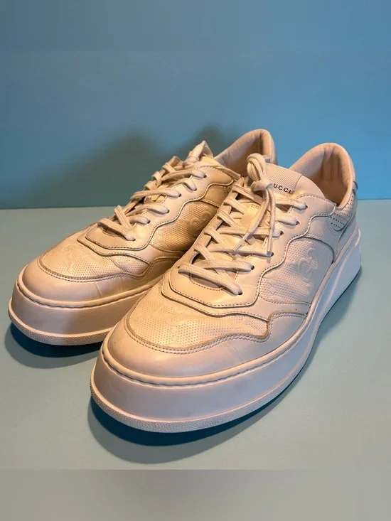 Gucci Men's White Leather Sneakers