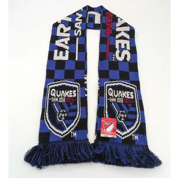 San Jose‎ Quakes 1974 Roughneck Blue Scarf Soccer MLS Football