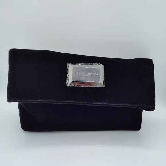Giorgio Armani Velvet Beauty Bag,  Kiehl’s Oribe Kerastase Tata Harper Samples