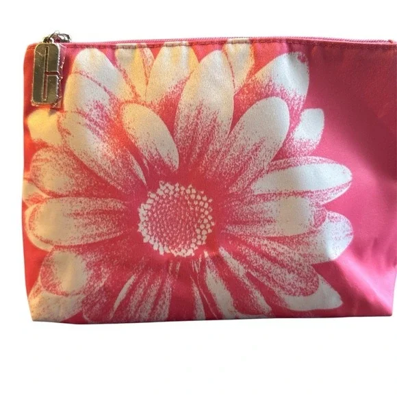 Clinique Floral‎ Pink Cosmetic Bag New