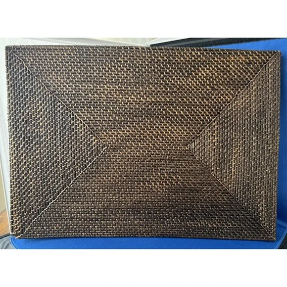Pier 1 Imports Woven Rattan Placement Set Of 4 Brown 19.5x14