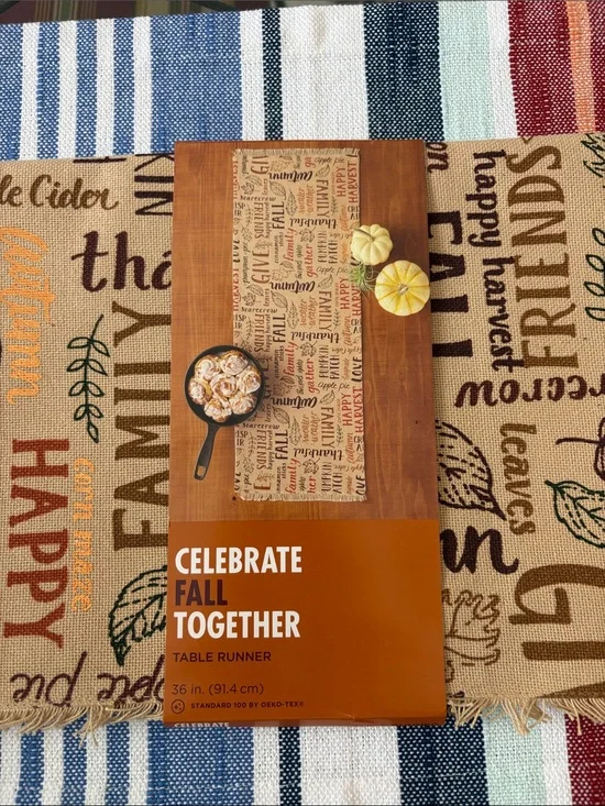 Kohl's Celebrate Fall Together Table Runner - Brown, Orange, Cream