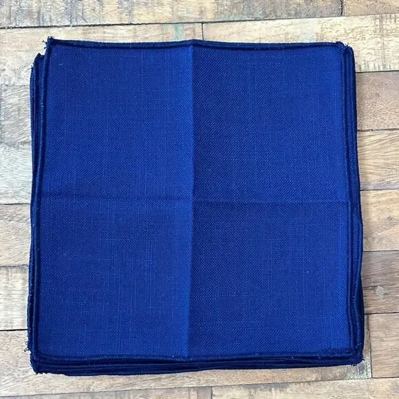 Dark Blue Linen Dinner Napkins 9.5