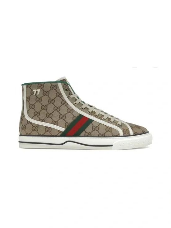 Gucci 1977 tennis high top sneakers size 12.5 made in Italy