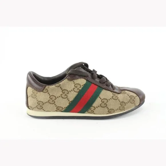 Gucci 1.5 US Kids Size Monogram GG Web Sneaker 322G1G