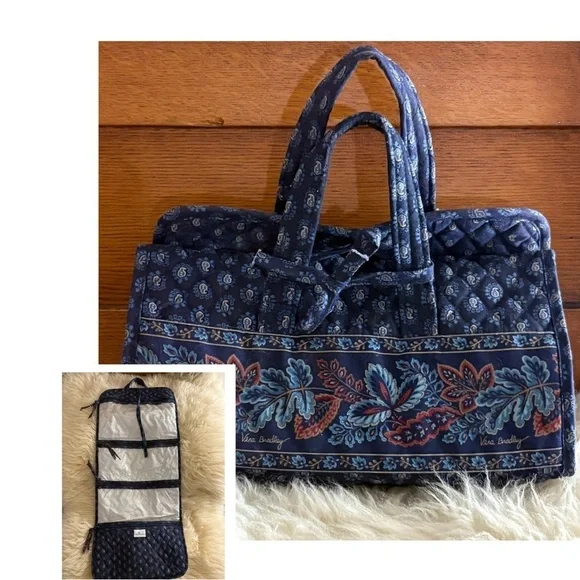 Vera Bradley ‘Classic Navy’ Floral Travel Cosmetic Bag