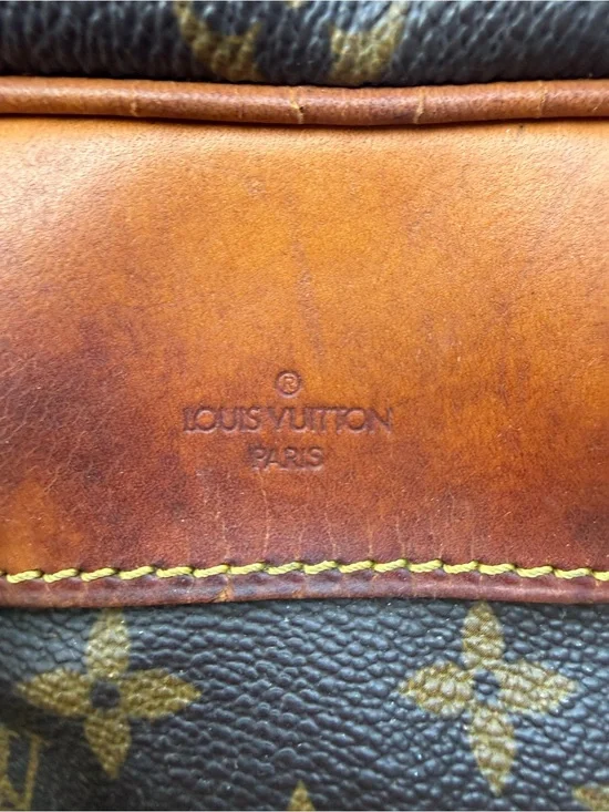 Louis Vuitton vintage Brown toiletry travel  Deauville bag with Vachetta trim