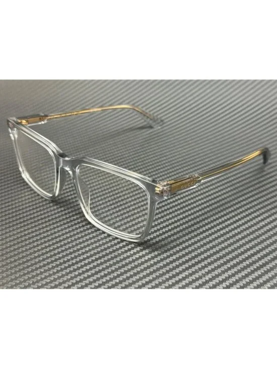 New Gucci Men  Light Blue Transparent Eyeglasses 55-19-145