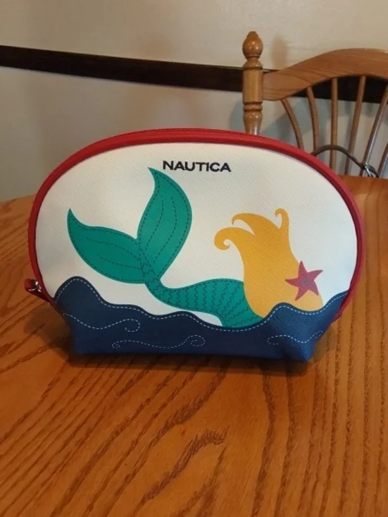 Nautica Mermaid Tail Cosmetic Pouch