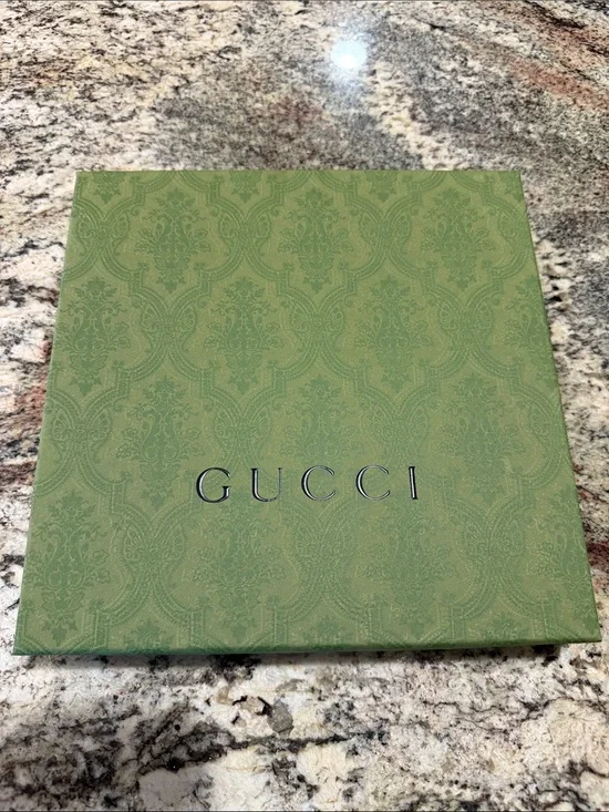 Gucci Olive Green Embossed Gift Box