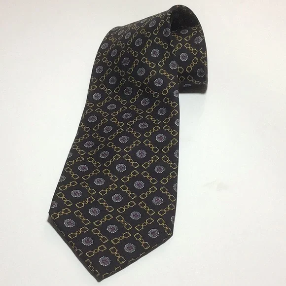 Authentic Gucci Horsebit Neck Tie BLK Gold…
