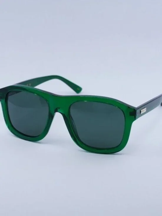Gucci GG1316S 004  Sunglasses Transparent Green Aviator Frame, Green Lenses