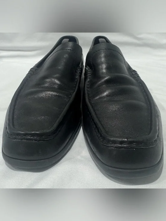 Gucci Black Leather Driving Loafers Men’s 10.5D Made in Italy