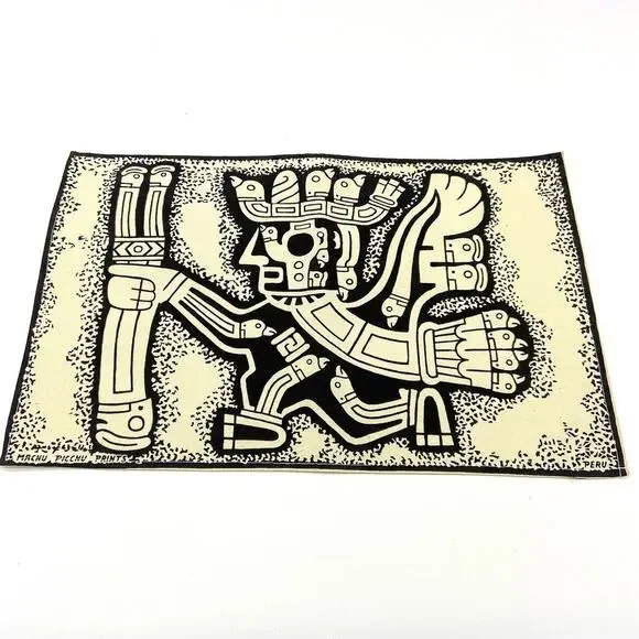 4 Placemats made In Peru Placemats Tiwanaku Inca Warrior Machu Picchu Prints