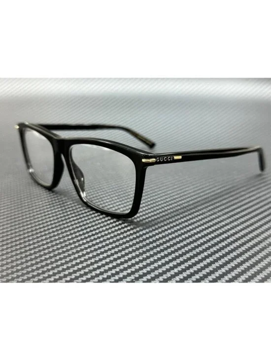 New Gucci Men Black Eyeglasses 56-17-145
