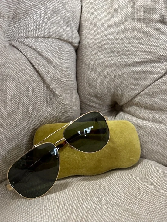 🐍Authentic GUCCI Green Havana Tortoise Pilot Aviator Sunglasses GG0528S