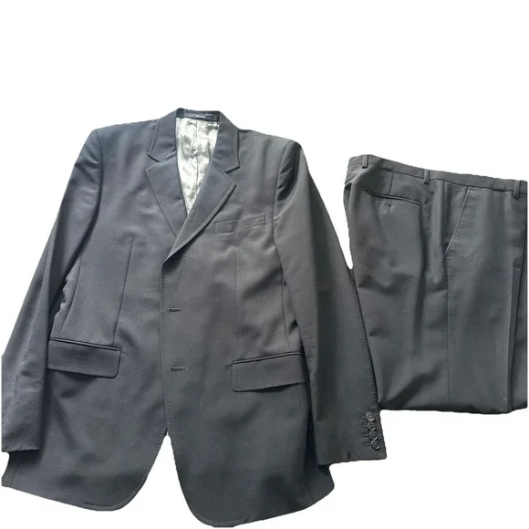 Gucci Men's Monaco Bee Logo 2 Piece Suit Jacket Pants 52R Made In Italy $2900