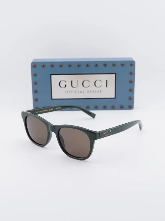 Gucci GG1985S 004 Square Men Sunglasses - Green / Brown