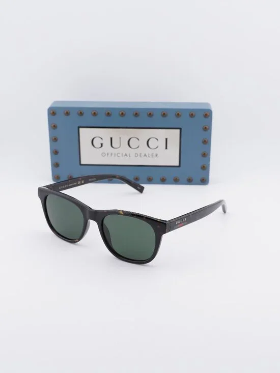 Gucci GG1985S 002 Square Men Sunglasses - Havana / Green