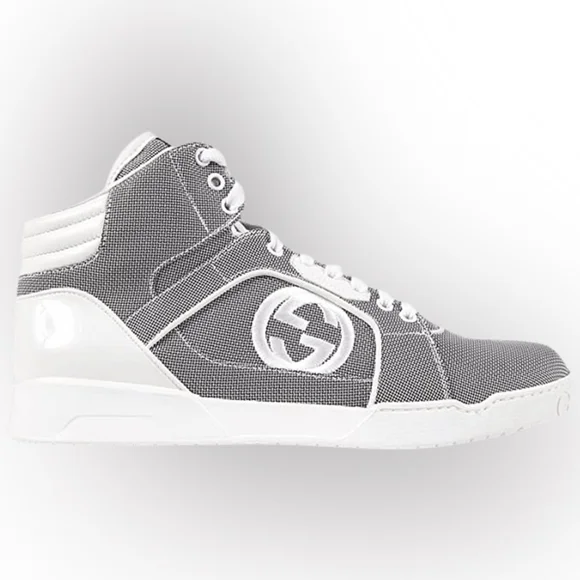 Gucci Baling Fabric Nappa Moorea Interlocking G men's high-top sneaker US12
