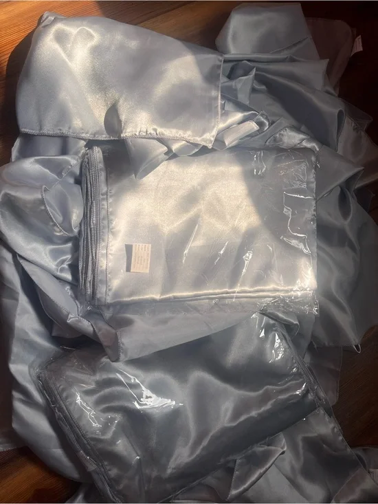 35 Silver Satin 6ft table runners for wedding or event