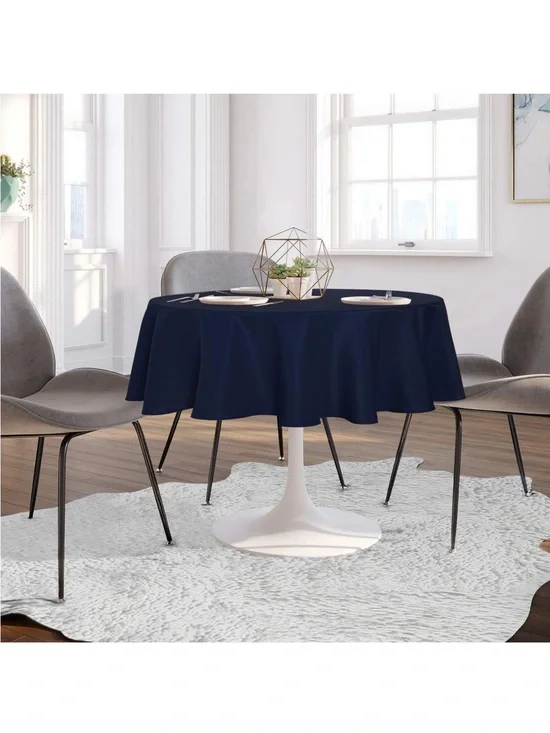 NEW sancua Round Tablecloth 70”, Navy. Water Resistant