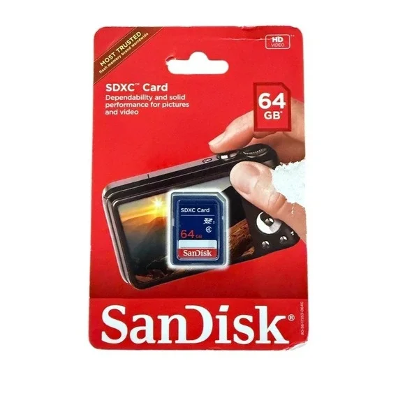 SanDisk 64GB SDXC Memory Card Class 4 HD Video Secure Digital Flash Card