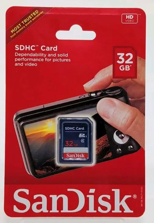 SanDisk 32GB SDHC Memory Card Class 4 HD Video SDSDB-032G-A46C New Sealed
