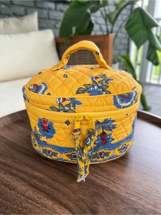 Vera Bradley French Yellow Cosmetic Case