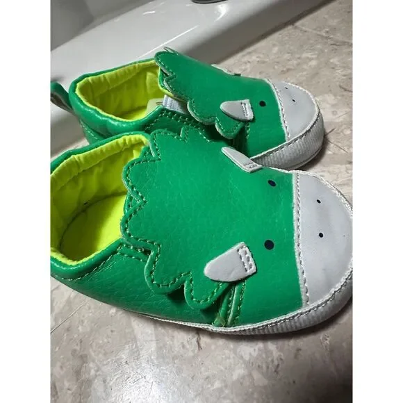 Cat and jack boys dinosaur triceratops‎ crib shoes 3-6 months fall dnr