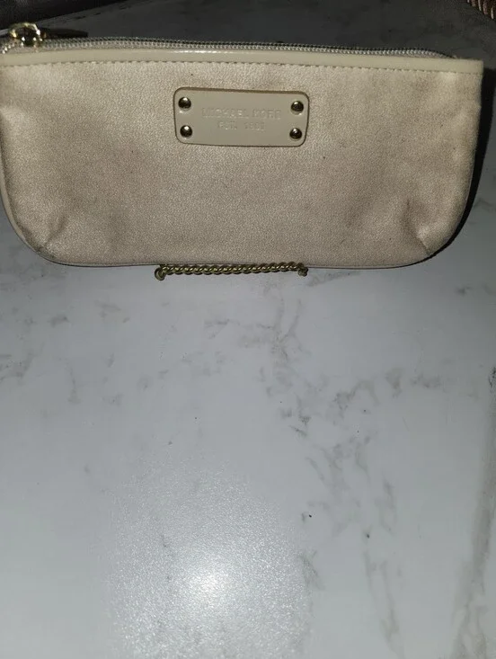 Michael Kors Faux Suede Cosmetic Bag / Pencil Case
