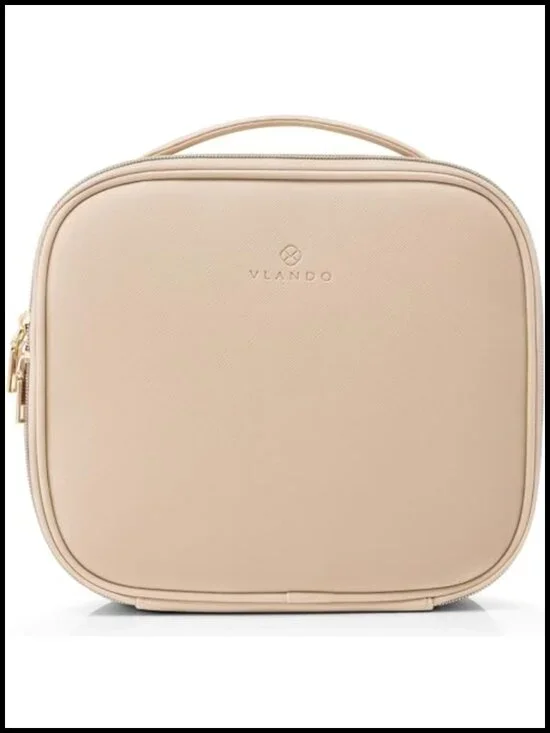Travel Makeup Bag PU Leather Cosmetic Organizer Large Capacity Portable with