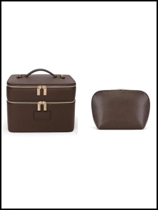Waterproof PU Leather Makeup Bag Set with Travel Cosmetic Case