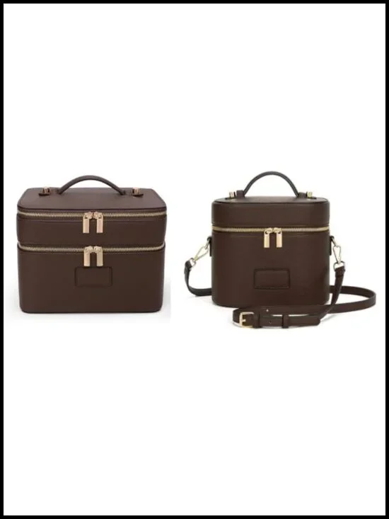 PU Leather Waterproof Makeup Bag Travel Vanity Cosmetic Case with Removable