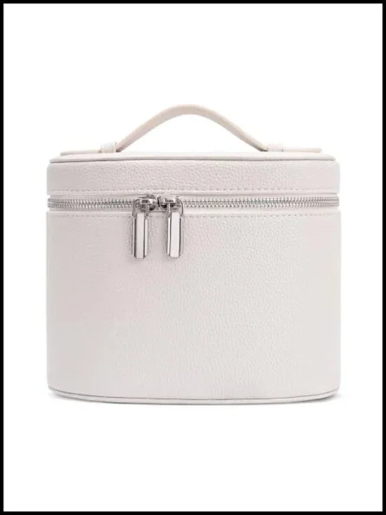 PU Leather Cosmetic Case Makeup Bag with Detachable Compartments