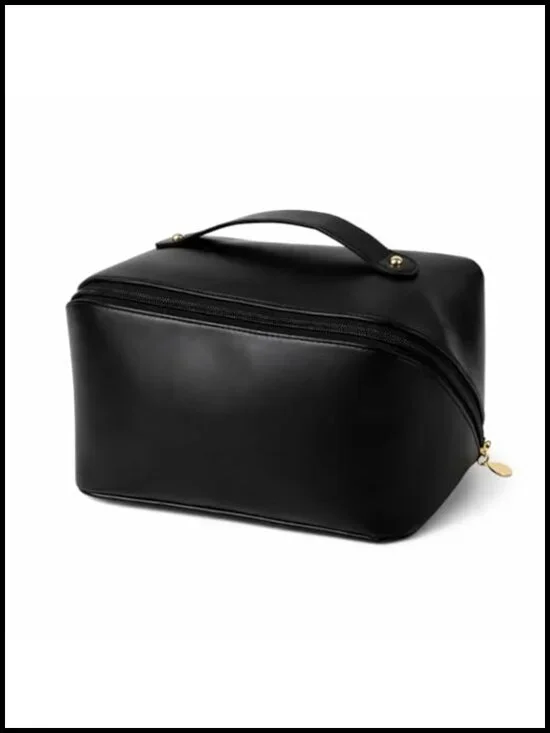 Waterproof PU Leather Travel Makeup Bag Cosmetic Organizer Toiletry Case with