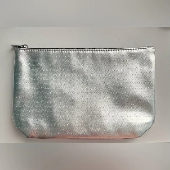 YSL Beaute Silver Argent Stars Cosmetic Pouch
