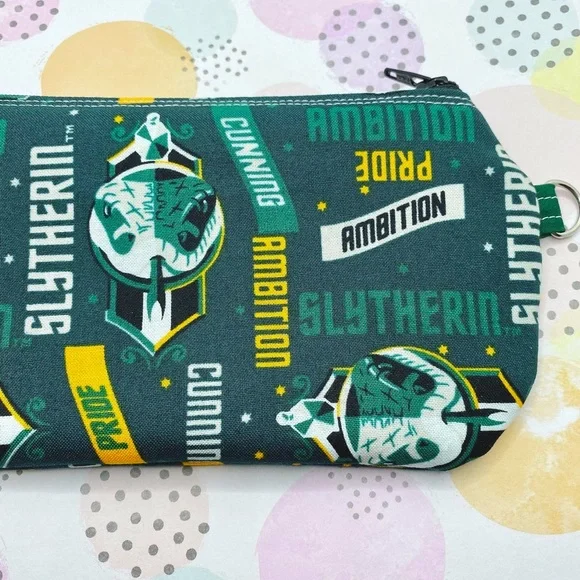 NWOT Slytherin Harry Potter Handmade Zipper Pouch