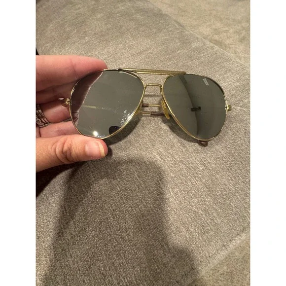 Vintage Aviator Sunglasses Mirrored Gold Men's 1990s Vietnam