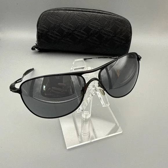 Oakley Crosshair  Black Retired Vintage Model RARE-Gray Lens 61-15-includes Case