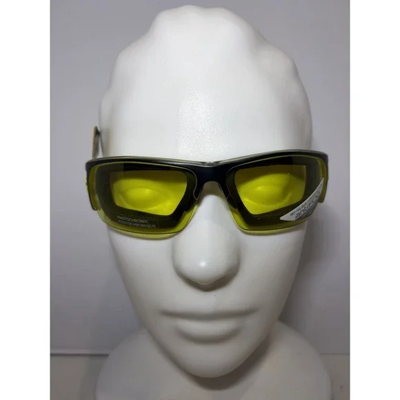 Ryders Caliber Sunglasses Gloss Black Photochromic Anti-Fog NIB R927-002 Rare