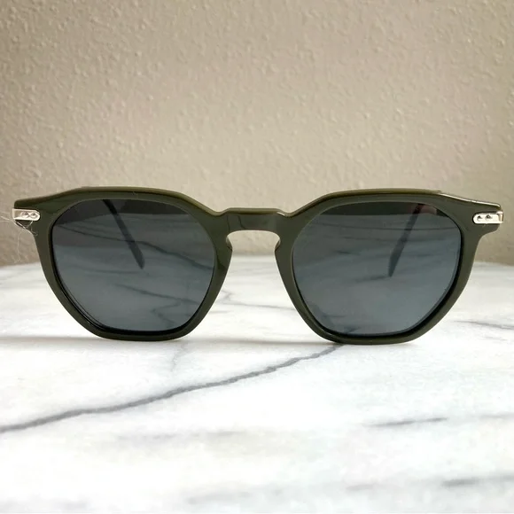 Warby Parker Rustin M | Olive Green Frame Black Lenses Sunglasses