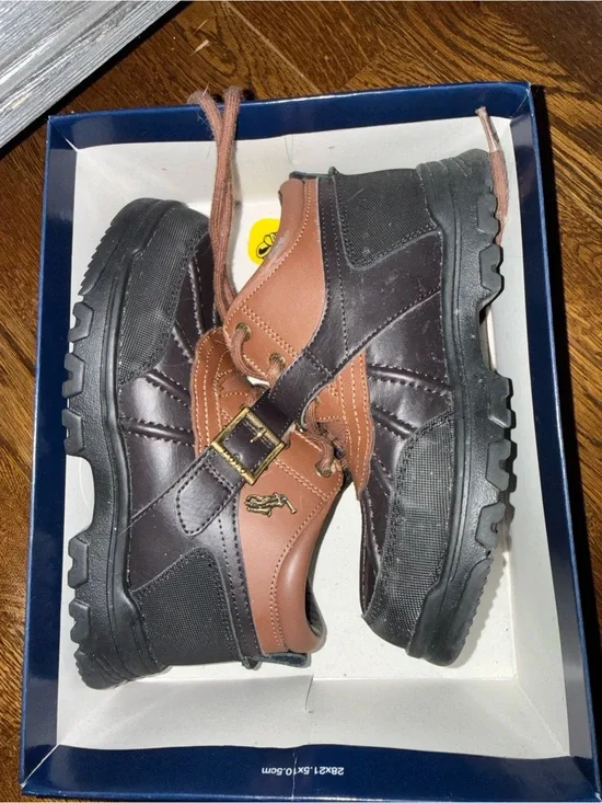 Polo by Ralph Lauren Brown and Black Kids Rugged Lace-Up Boots