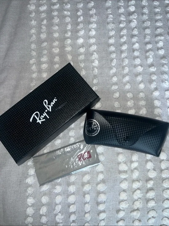 Ray-Ban Black Sunglasses Case with Matching Cloth