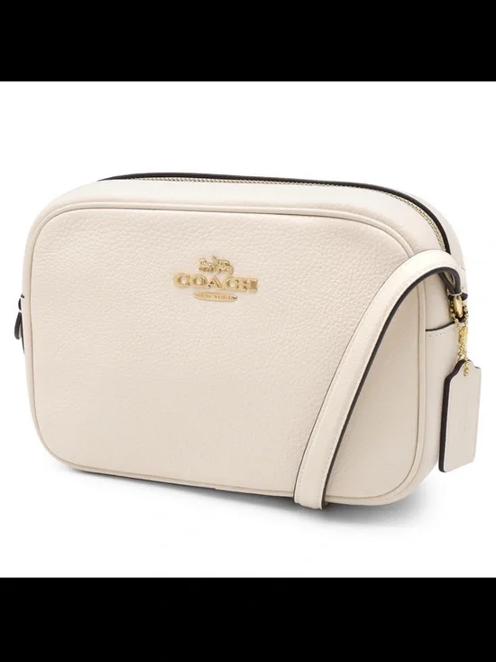 Coach Pebbled Leather Crossbody Bag in Chalk. Jamie Camera Bag from Coach.