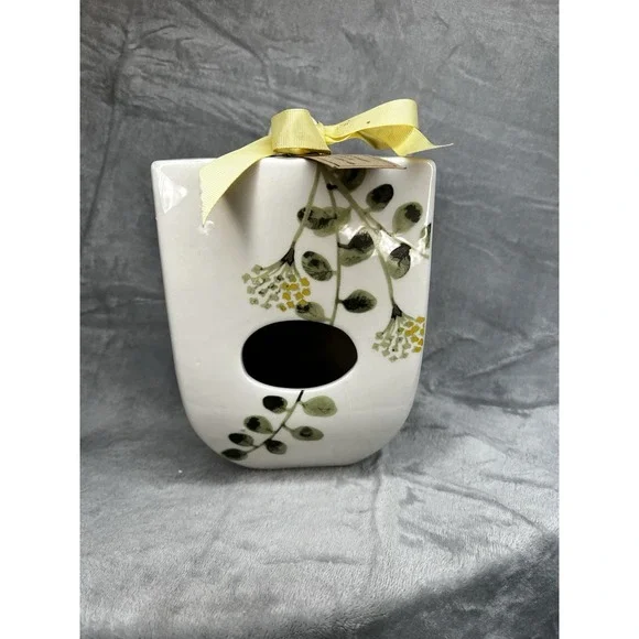 Vintage Rare Magenta Vines Floral Birdhouse Rare HTF Vintage